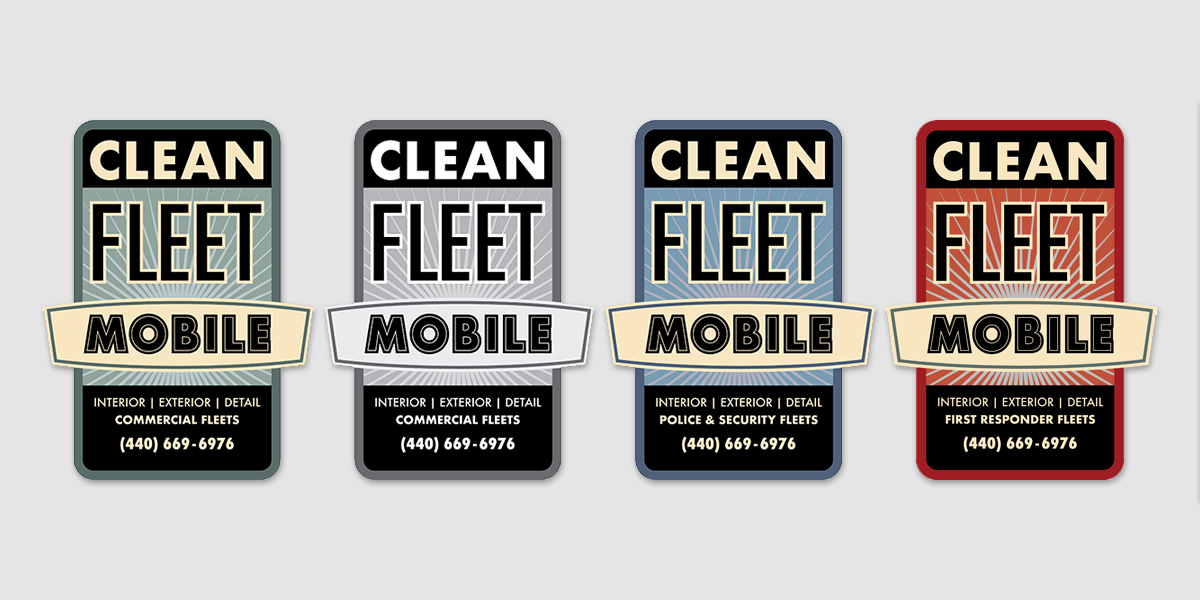 clean fleet mobile industries logo variations