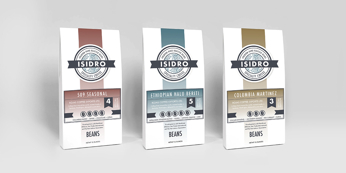 isidro coffee three bags of beans