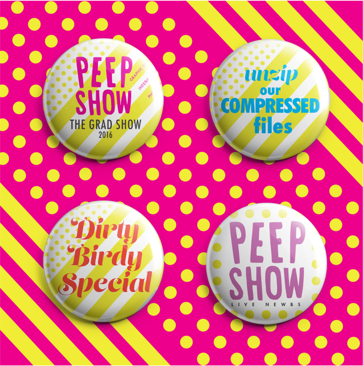 peep show buttons