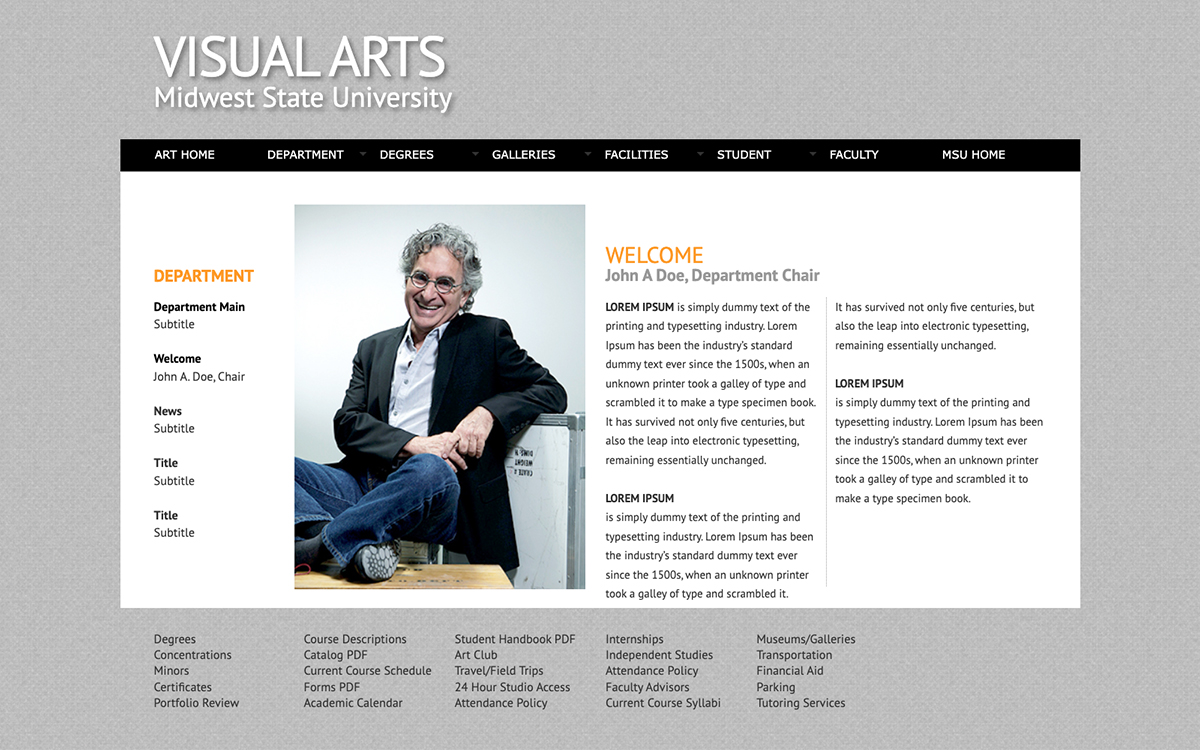 msu art department main page