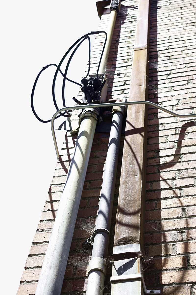Vallejo brick wall and conduits, Vallejo, California