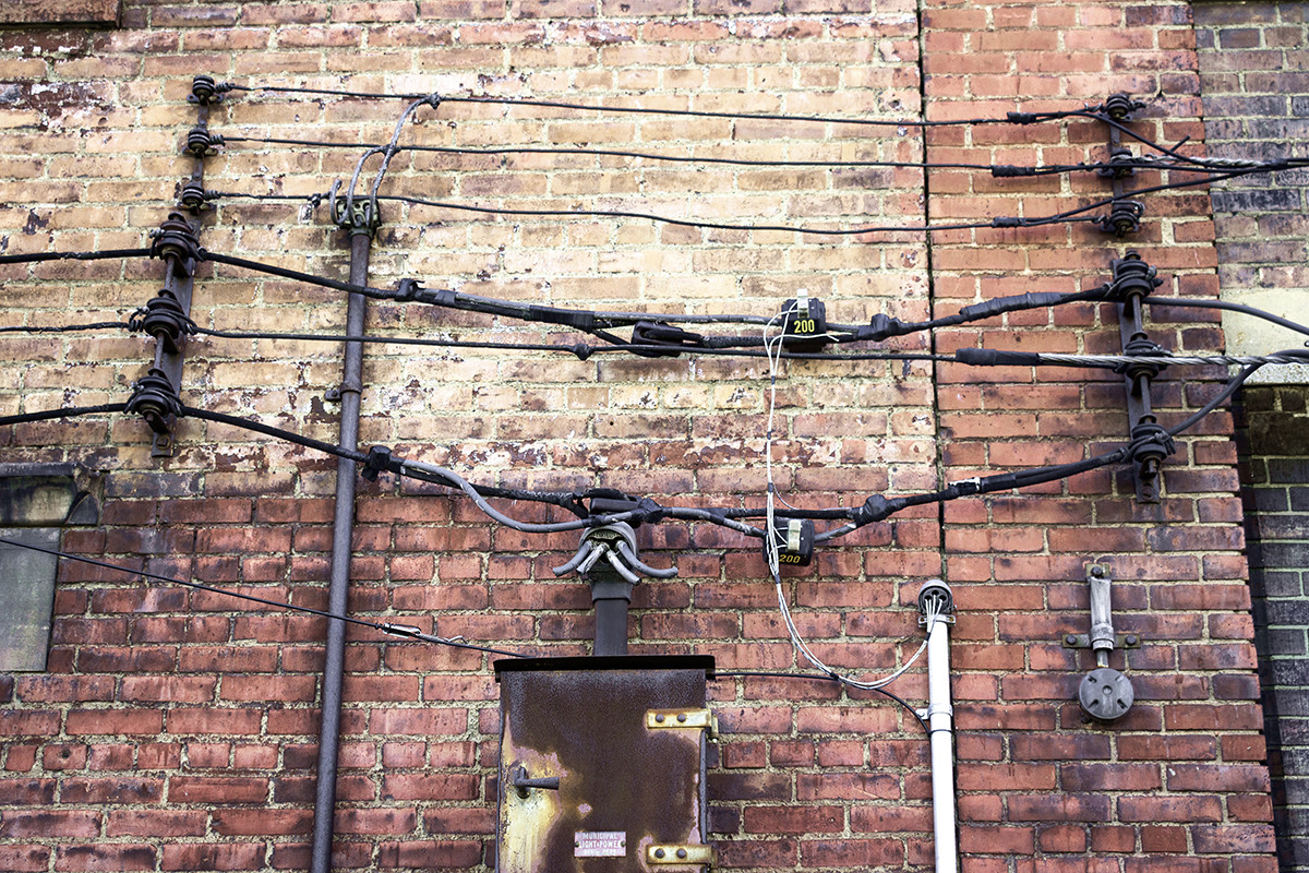 red brick wall, Cleveland, Ohio