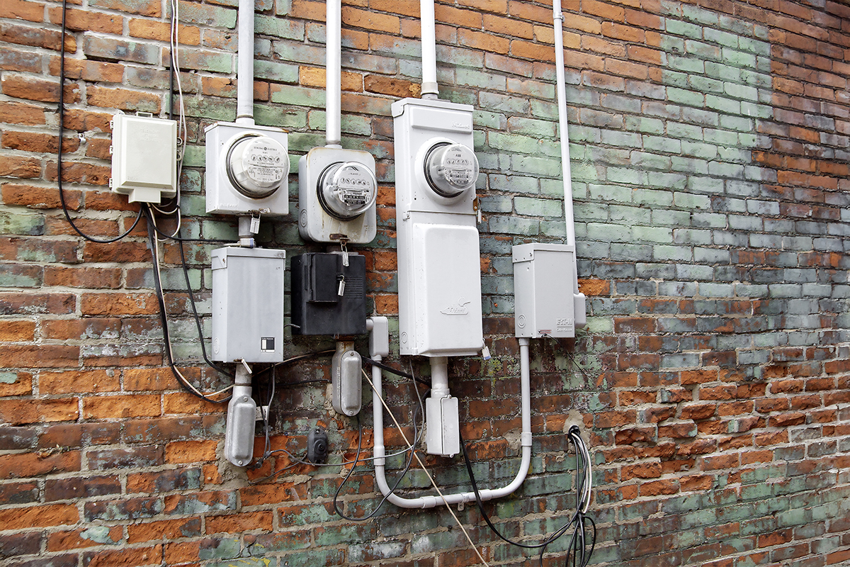 utility boxes and wires, Ashtabula Harbor, Ohio