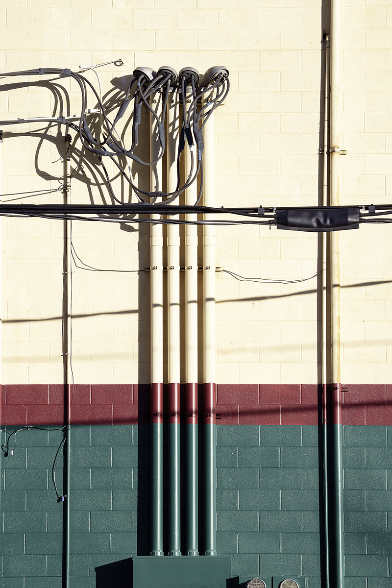 conduit pipes against wall, Casper, Wyoming