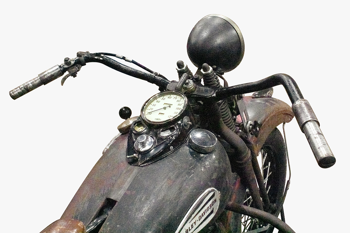rusty Harley Davidson motorcycle