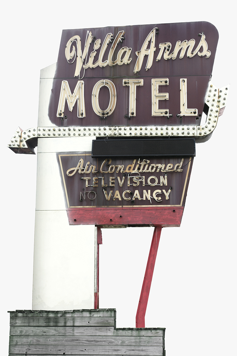 Villa Arms Motel sign, Warren, Ohio