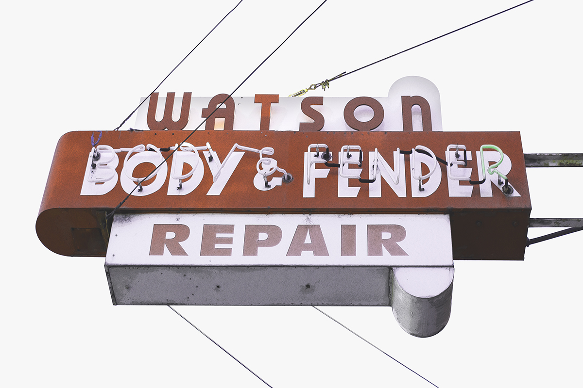 Watson Repair sign, Spokane, Washington