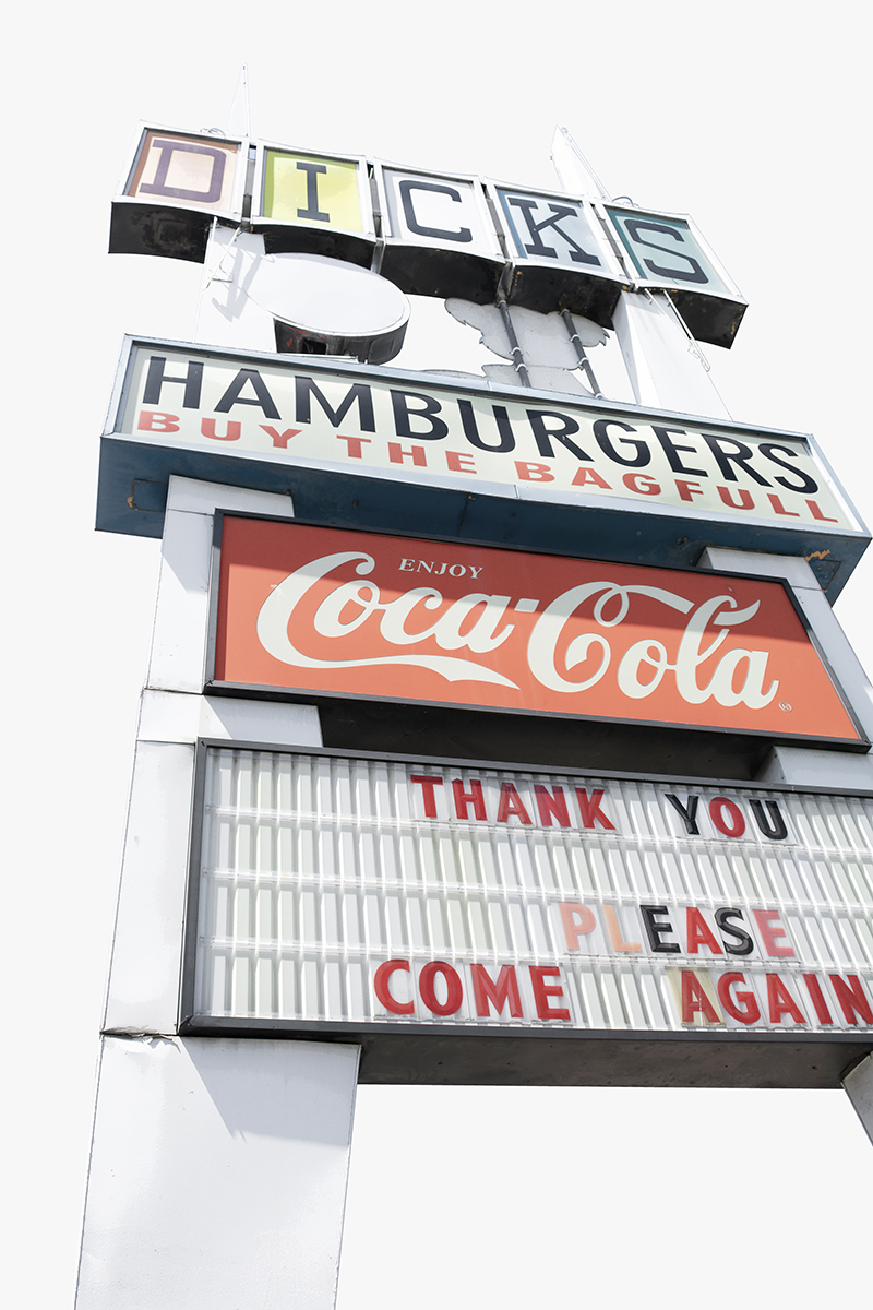 Dicks Hamburgers sign, Spokane, Washington