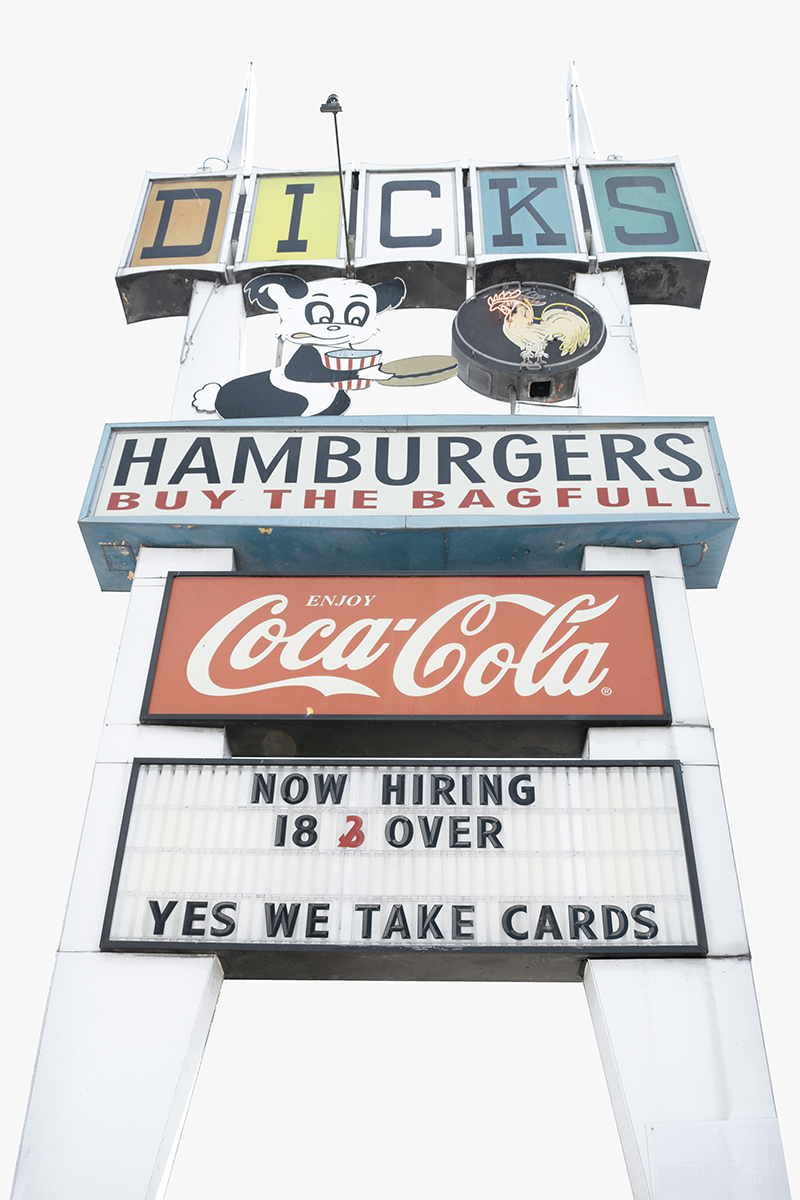 Dicks Hamburgers sign, Spokane, Washington