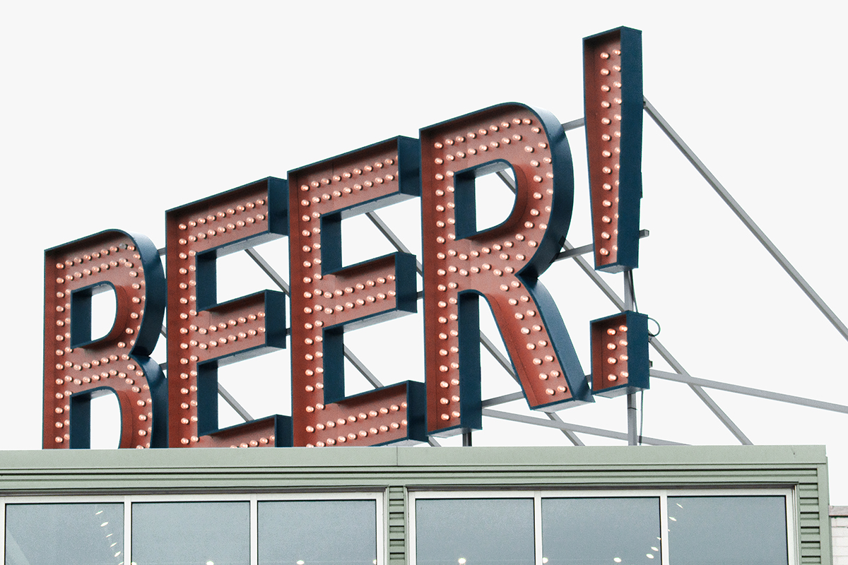 Beer at West Side Market sign, Cleveland, Ohio