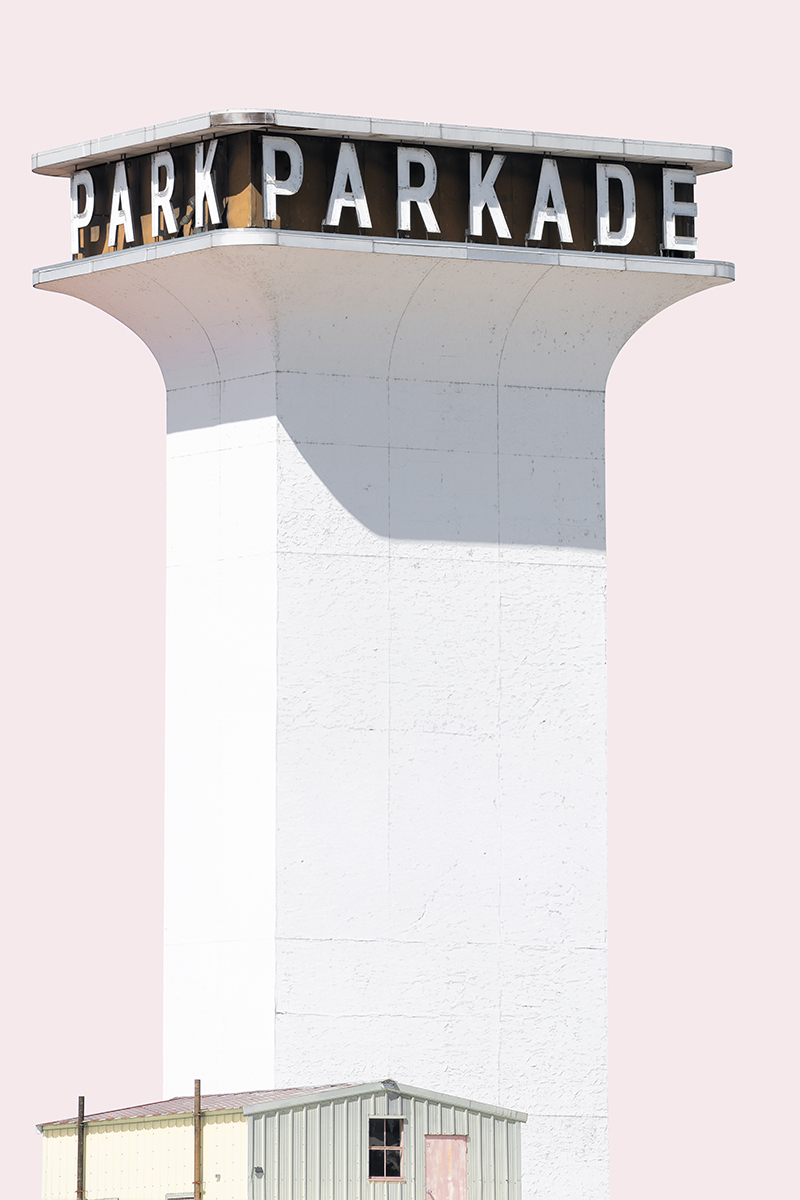 Parkade parking garage sign, Spokane, Washington