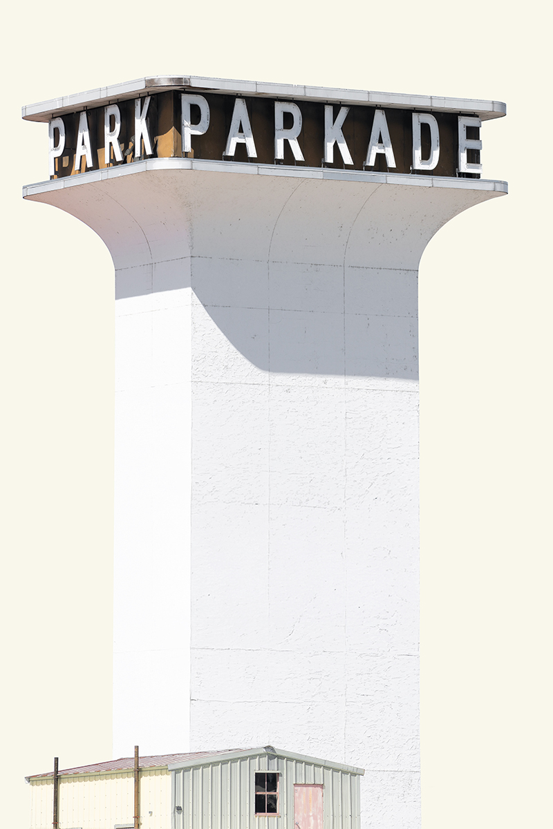 Parkade parking garage sign, Spokane, Washington