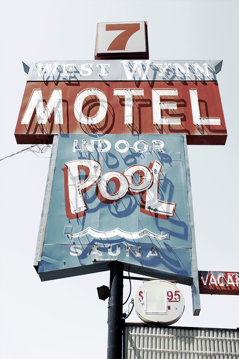 West Wynn Motel sign, Spokane, Washington