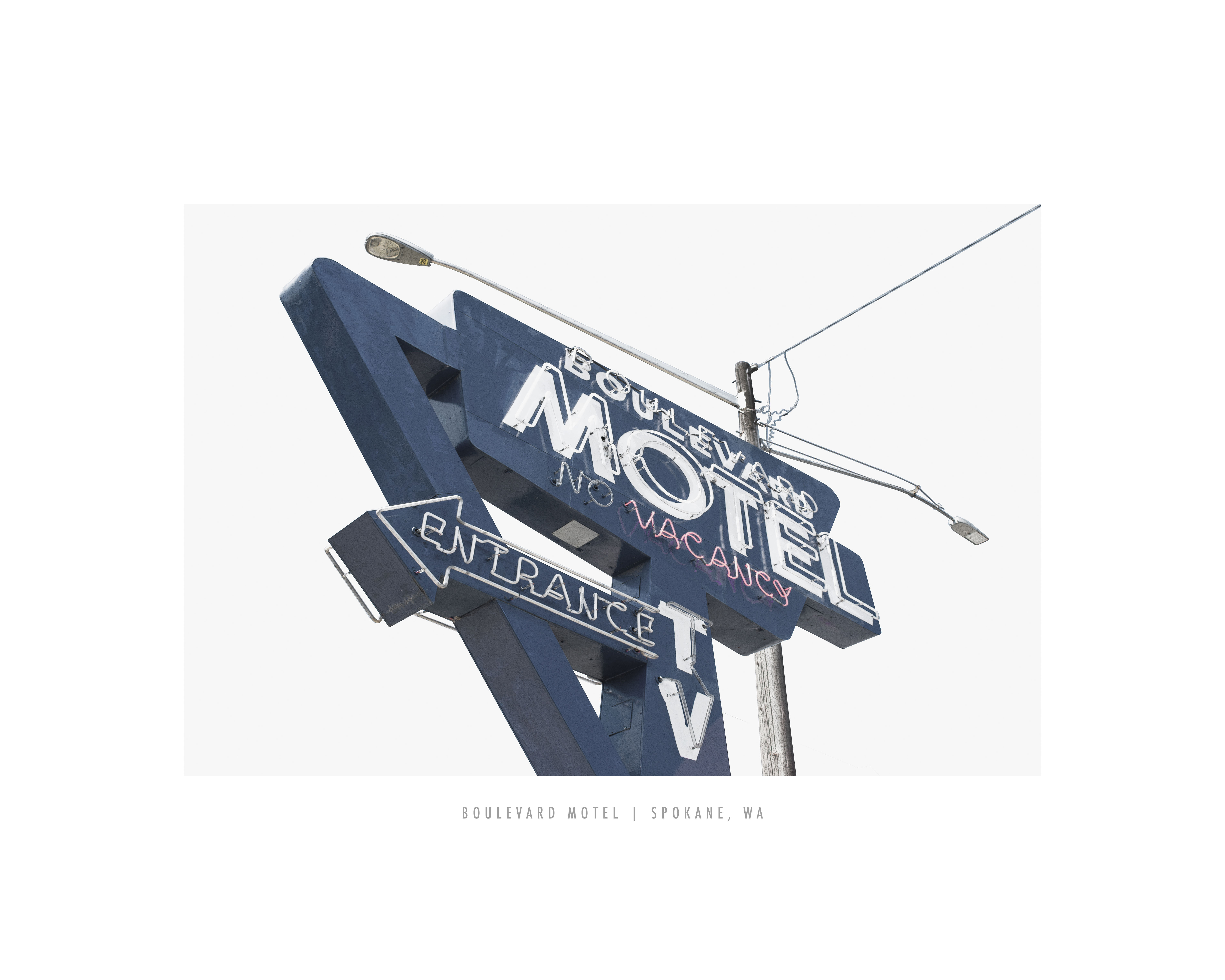 addy award gold for boulevard motel sign photograph