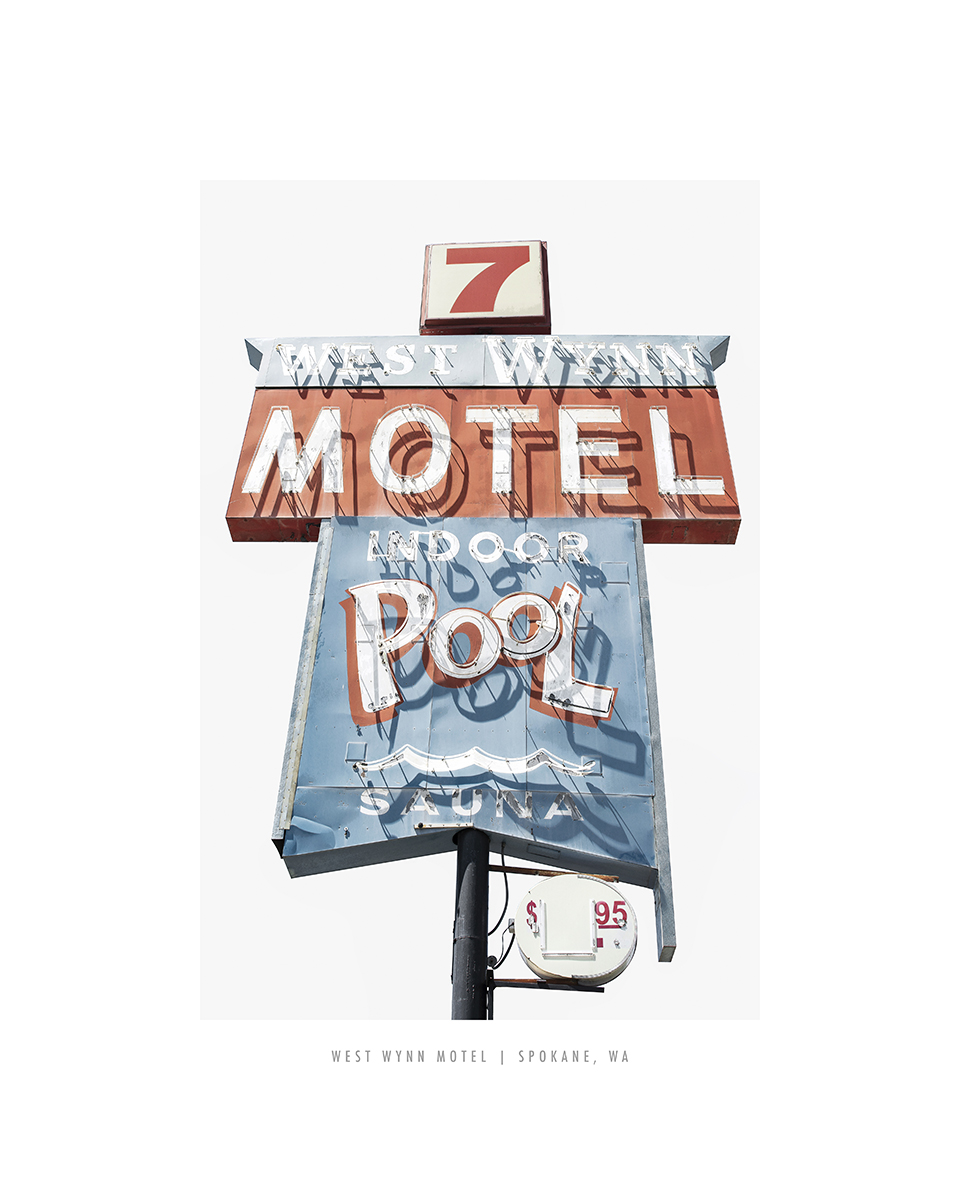addy award gold for west wynn motel sign photograph