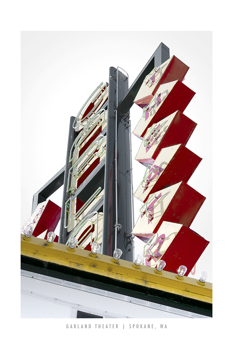 addy award best of show for garland theater sign photograph