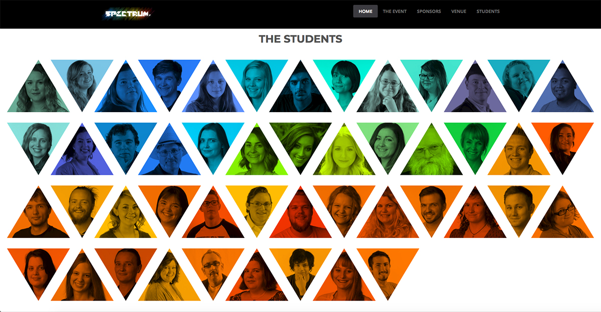 spectrum website portfolios page